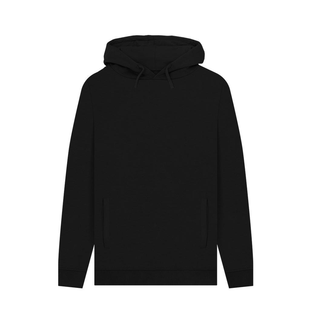 Black Printed Hoody Front