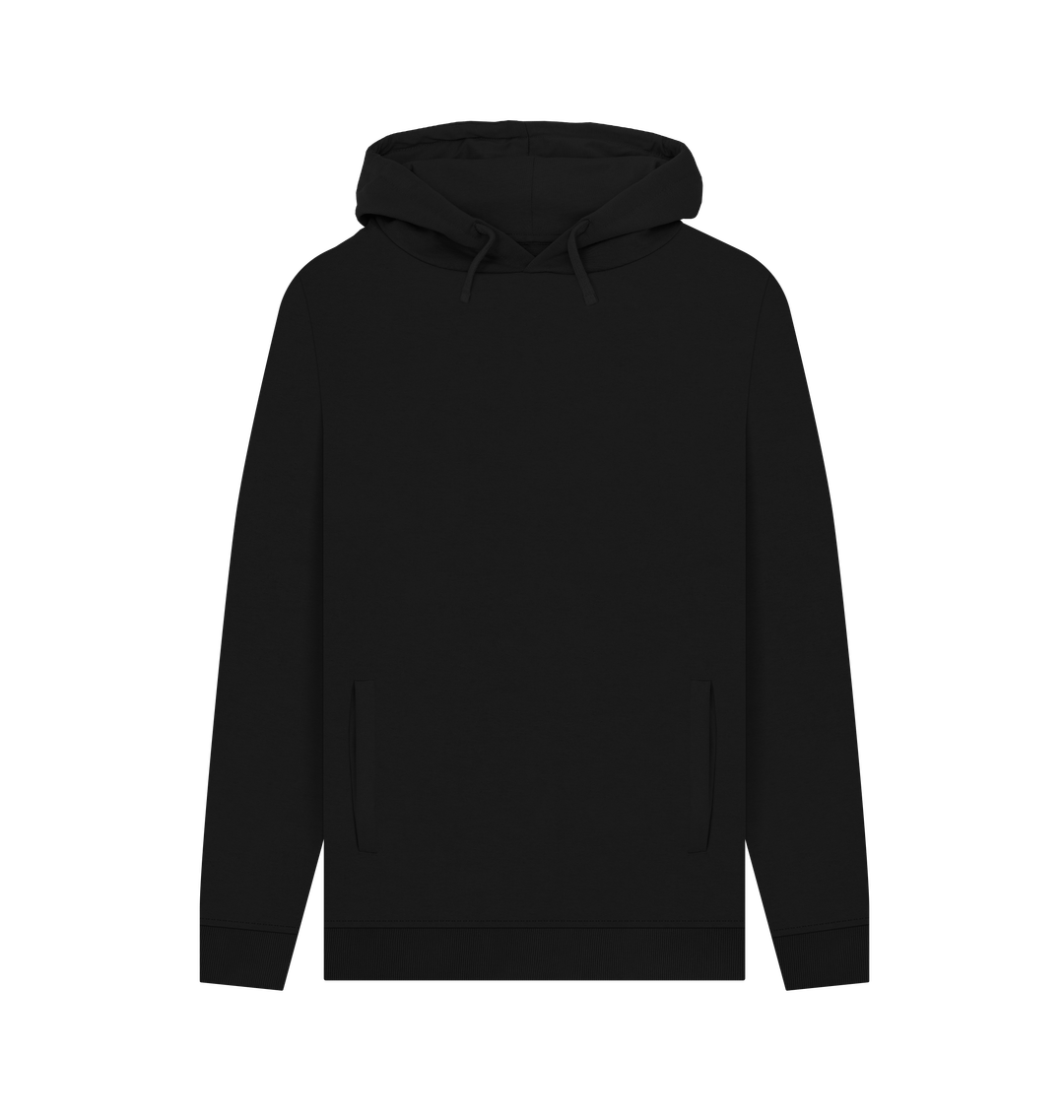 Black Printed Hoody Front