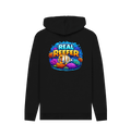 Black Printed Hoody Back