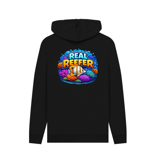 Black Printed Hoody Back